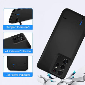 Husa telefon Samsung Galaxy S22 Ultra 5G cu Baterie de 5000mAh - Techsuit Power Pro - Black - Img 3