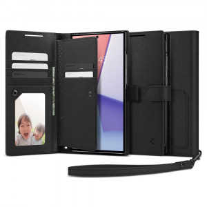 Husa telefon Samsung Galaxy S23 Ultra - Spigen Wallet S Plus - Black - Img 1
