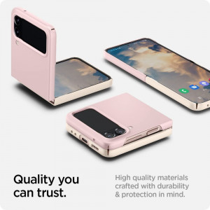 Husa telefon Samsung Galaxy Z Flip4 - Spigen Air Skin - Cotton Pink - Img 3