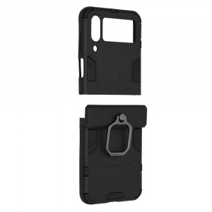 Husa telefon Samsung Galaxy Z Flip4 - Techsuit Silicone Shield - Black - Img 4