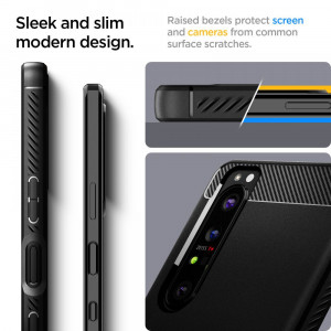 Husa telefon Sony Xperia 1 III - Spigen Rugged Armor - Black - Img 2
