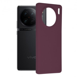 Husa telefon Vivo X90 Pro - Techsuit Soft Edge Silicone - Plum Violet - Img 1