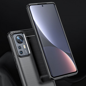 Husa telefon Xiaomi 12 / 12X - Techsuit Carbon Silicone - Black - Img 3