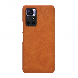 Husa telefon Xiaomi Poco M4 Pro 5G - Nillkin QIN Leather Case - Brown - Img 4