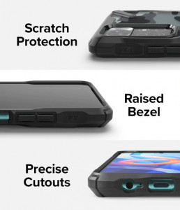 Husa telefon Xiaomi Poco M4 Pro 5G - Ringke Fusion X Design - Camo Black - Img 3