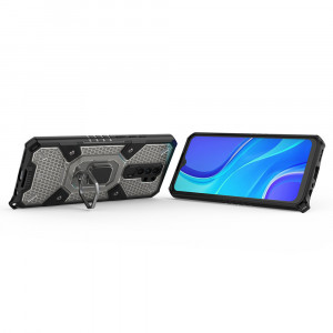 Husa telefon Xiaomi Redmi 9 - Techsuit Honeycomb Armor - Black - Img 2