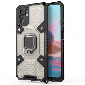 Husa telefon Xiaomi Redmi Note 10 4G / Note 10S / Poco M5s - Techsuit Honeycomb Armor - Black
