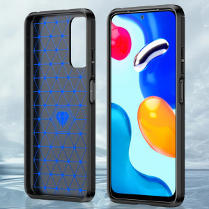 Husa telefon Xiaomi Redmi Note 11 / Note 11S - Techsuit Carbon Silicone - Black - Img 3