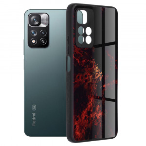 Husa telefon Xiaomi Redmi Note 11 Pro+ 5G - Techsuit Glaze Series - Red Nebula - Img 1