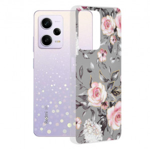 Husa telefon Xiaomi Redmi Note 12 Pro / Poco X5 Pro - Techsuit Marble Series - Bloom of Ruth Gray - Img 1