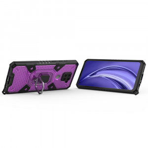 Husa telefon Xiaomi Redmi Note 9 / Redmi 10X 4G - Techsuit Honeycomb Armor - Rose-Violet - Img 2