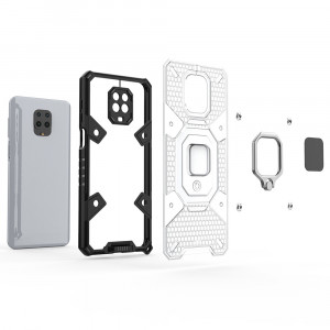 Husa telefon Xiaomi Redmi Note 9S / Note 9 Pro / Note 9 Pro Max - Techsuit Honeycomb Armor - Rose-Violet - Img 3