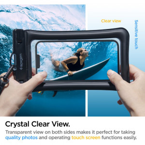 Husa universala pentru telefon (set 2) - Spigen Waterproof Case A610 - Black - Img 4