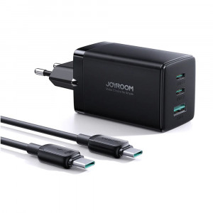 Incarcator pentru Priza USB Type-C 65W + Cablu Type-C 100W, 1m - JoyRoom (TCG01) - Black - Img 1