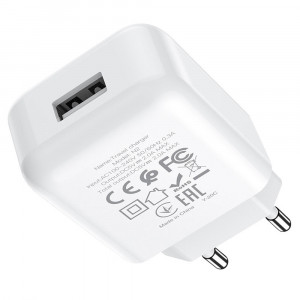 Incarcator USB-A, 10W, 2.1A - Hoco (N2 Vigour) - White - Img 4