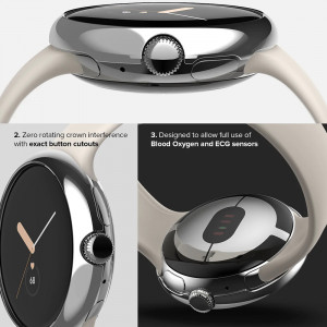Rama pentru Pixel Watch - Ringke Bezel Styling - Glossy Silver - Img 3