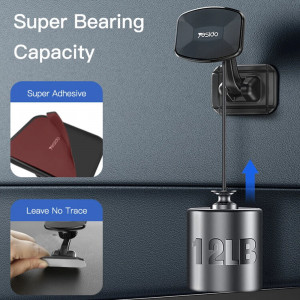Suport Auto Magnetic pentru Telefon - Yesido Gravity Grip (C129) - Black - Img 4