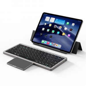 Tastatura Bluetooth cu Husa - Dux Ducis - Keyboard OK Series - Gray - Img 1