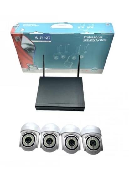 Sistem de supraveghere video , NVR cu 4 camere WIFI