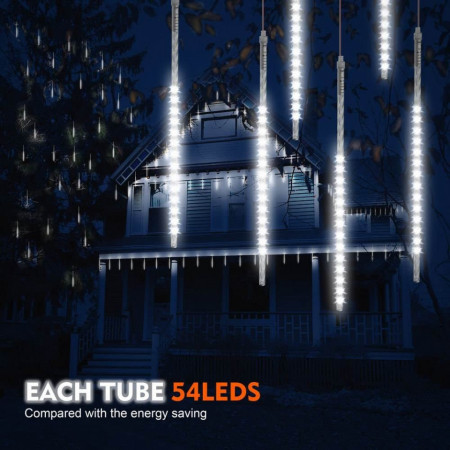 SET 8 TURTURI CU LED 30 cm - EFECT PLOAIE