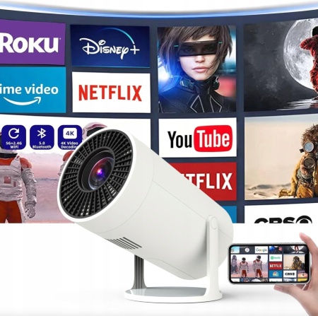 VIDEOPROIECTOR ANDROID 12 - WiFi 6 Bluetooth 4K PlayStore