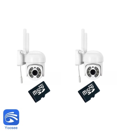 PACHET 2 CAMERE SUPRAVEGHERE 5MP LAH-JW-A15 + 2 CARDURI 32 GB YOOSEE