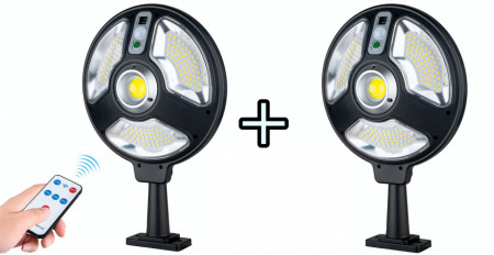 SET 2 X LAMPA SOLARA CIRCULARA 120 LED