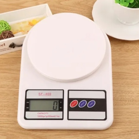 Cantar digital de bucatarie, display LCD, functie Tara, greutate maxima 5 kg, alb