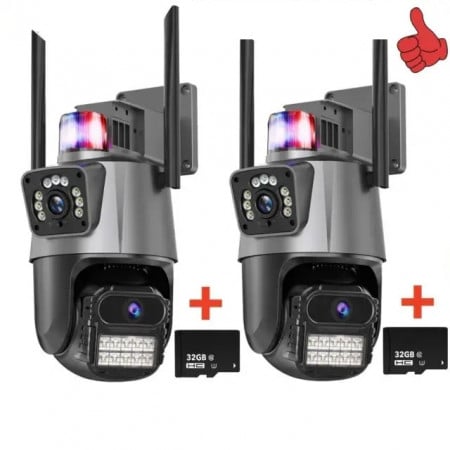 2 X CAMERA SUPRAVEGHERE DUBLA 8MP ULTRA HD ZOOM 5X WIFI