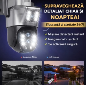 CAMERA DE SUPRAVEGHERE CU PANOU SOLAR SLOT DE CARTELA 4G DUBLA - Img 3