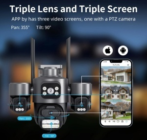 Cameră de Supraveghere WiFi 15MP cu 3 Lentile și Auto Tracking - Img 8