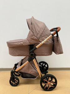 Carucior 3 In 1, Scoica, Landou si Sport, Reversibil Si Cu Suspensii T6, Crem - Img 7