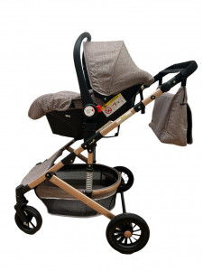 Carucior 3 In 1, T2, Scoica, Landou si Sport, Reversibil Si Cu Suspensii,Gri - Img 8