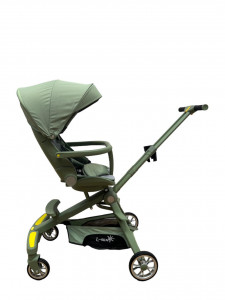 Carucior C2 Deluxe, reversibil, pliabil, cu lumini si muzica, Verde - Img 2