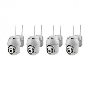PACHET 4 CAMERE SUPRAVEGHERE WIFI AH-XM-A6 5MP, ICSEE, SENZOR MISCARE, CONECTARE WIFI / CABLU UTP - Img 3