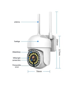 Pachet 4 x Cameră de Supraveghere Smart WIFI, 36 LED-uri, HD, IP66 - Img 4