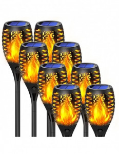 SET 8 LAMPI SOLARE TIP TORTA FLACARA 61CM - Img 1