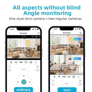 Baby Monitor camera supraveghere dubla 2 lentile 5 MP LAH-R11 ICSEE - Img 6