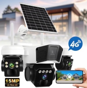 CAMERA DE SUPRAVEGHERE TRIPLA CU PANOU SOLAR, SLOT DE CARTELA 4G, 15MP - Img 10