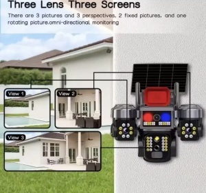 Camera Supraveghere 4G Tip Crocodil – 3 Camere Rotative, 8K UHD + Panou Solar - Img 8