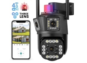 Camera Tripla de Supraveghere 4G, PTZ, 4G, Full HD, Audio-Video, cu 3 lentile, 8X Zoom, Night Vision - Img 3