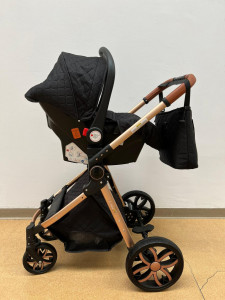 Carucior 3 In 1, Scoica, Landou si Sport, Reversibil Si Cu Suspensii T6, Negru - Img 4