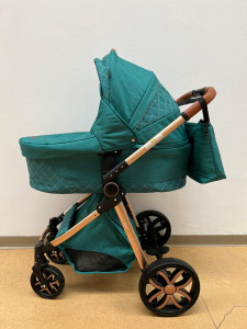 Carucior 3 In 1, Scoica, Landou si Sport, Reversibil Si Cu Suspensii T6, Verde - Img 7