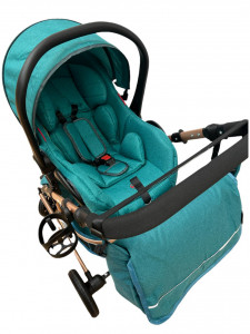 Carucior 3 In 1, T2, Scoica, Landou si Sport, Reversibil Si Cu Suspensii, Verde Inchis - Img 7