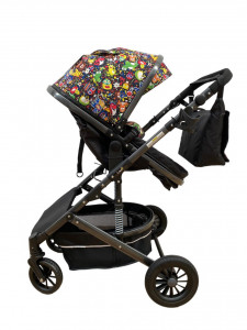 Carucior bebe 2 in 1, 0-36 luni, desene, T7 DESENE - Img 2
