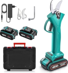 Cleste electric pentru vita de vie si crengi, 2 acumulatori 2Ah