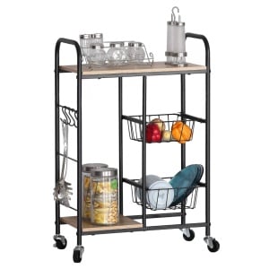 Gheridon multifunctional Tor, negru, 57x30x85 cm - Img 1