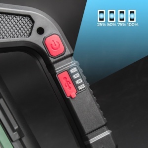 Lanterna Led 18W multifunctionala, Set Scule incluse, acumulator reincarcabil USB Type C, 5 moduri iluminare, avertizare luminoasa, leduri stare incarcare baterie, negru - Img 9