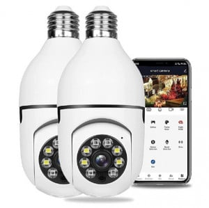 Pachet 2 x camera supraveghere soclu bec - Img 1