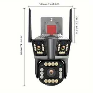 PACHET 2 X CAMERA SUPRAVEGHERE TRIPLA 9 MP WIFI + PORT UTP IPC360 HOME - Img 4